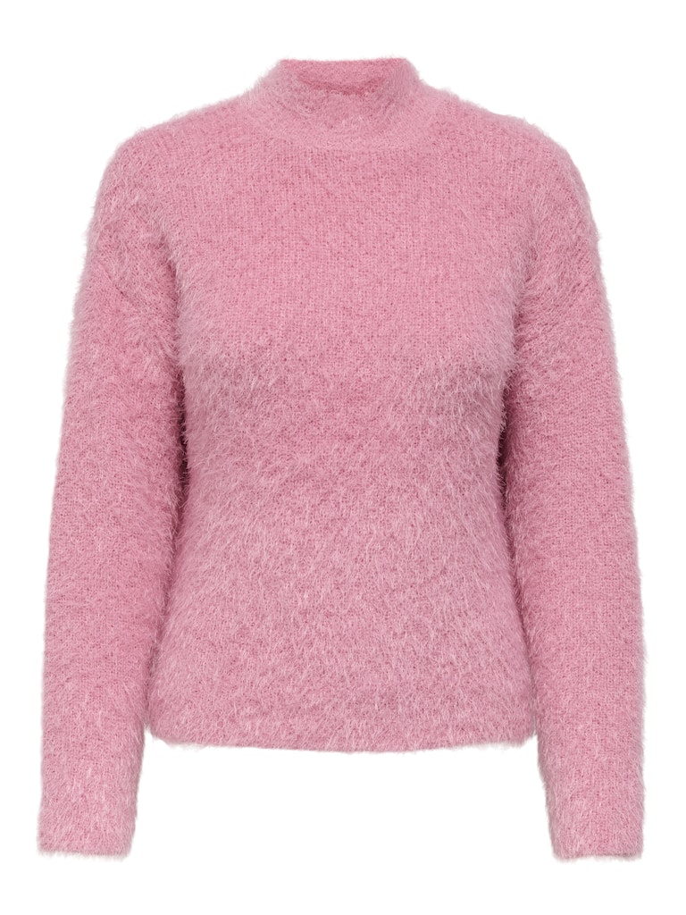 Onllulu Ls Rib Highneck Cc Knt - Roze