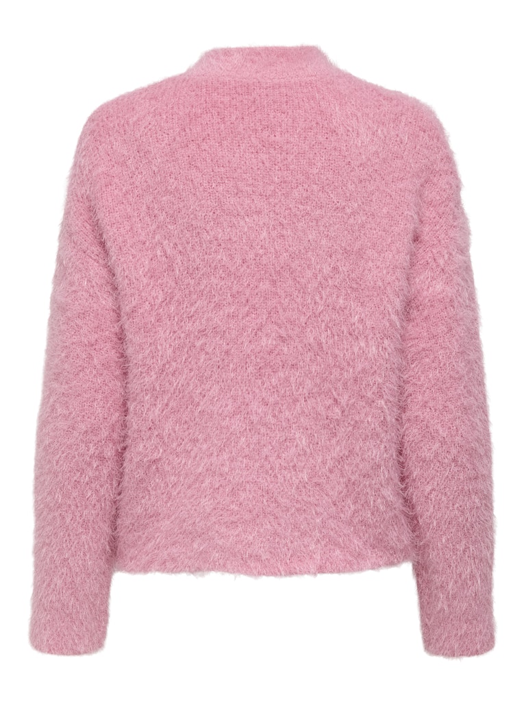 Onllulu Ls Rib Highneck Cc Knt - Roze