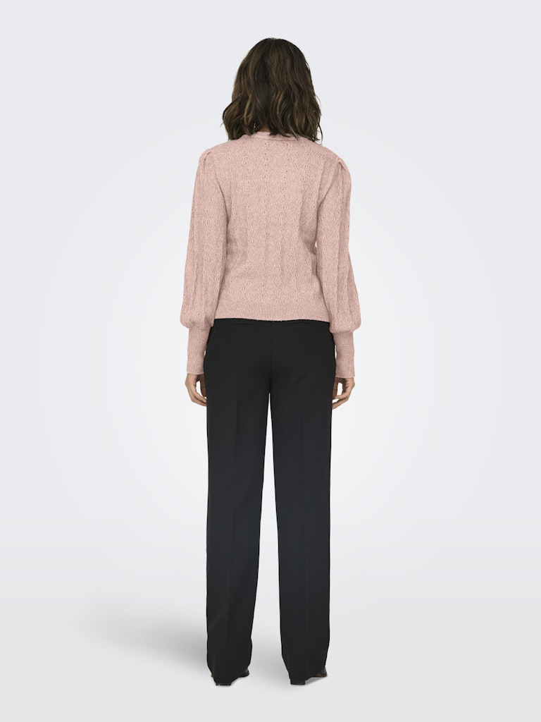 Onlkatia Ls Struc Puff Oneck Cc Knt - Licht Roze