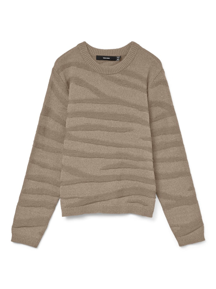 Vmmalou Ls O-neck Pullover Boo - Licht Bruin