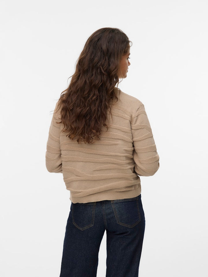 Vmmalou Ls O-neck Pullover Boo - Licht Bruin