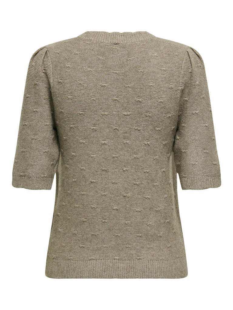 Onlkatia Ss Structure O-neck Cc Knt - Bruin Dessin