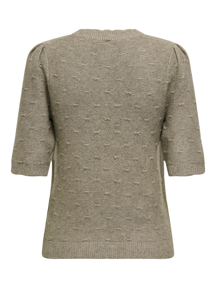 Onlkatia Ss Structure O-neck Cc Knt - Bruin Dessin