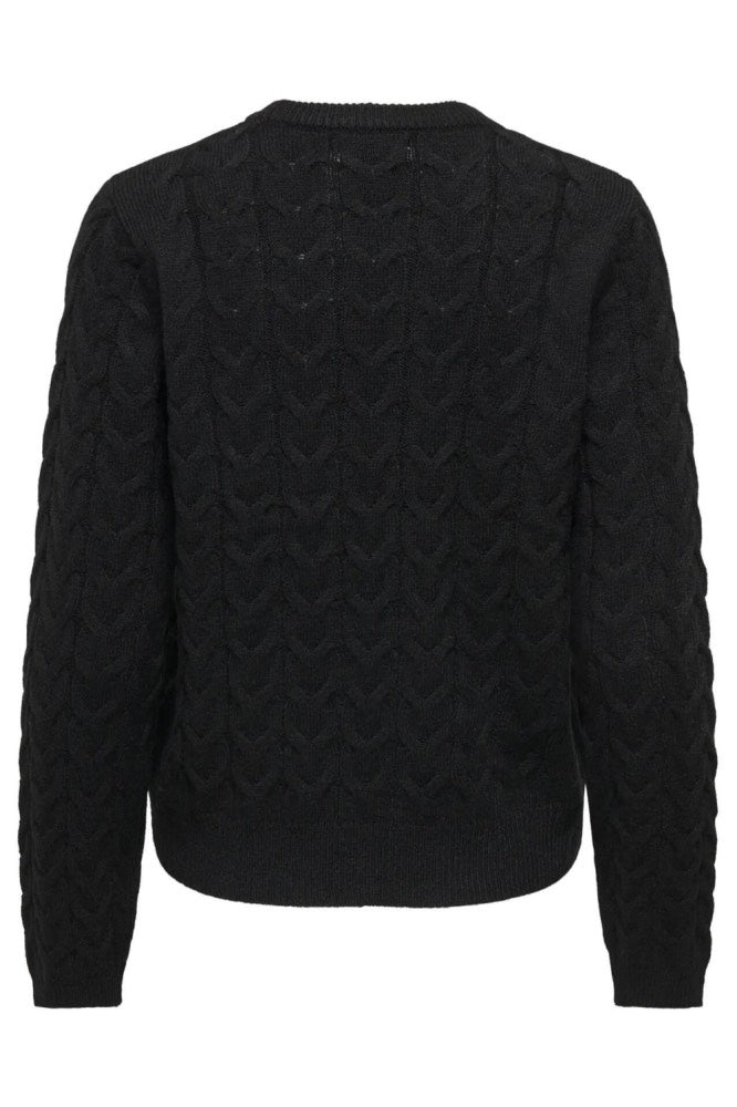 Jdycarmen L/s O-neck Pearl Pullover Knt - Zwart