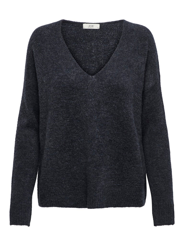 Jdyelanora L/s V-neck Pullo. Knt Noos - Zwart