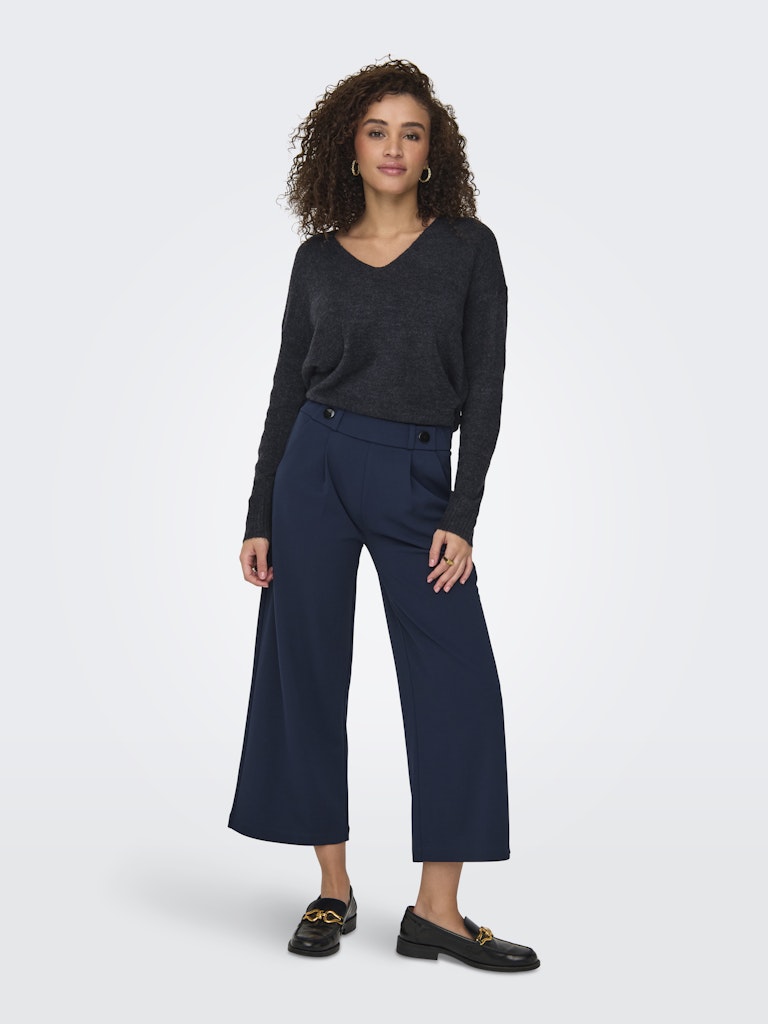 Jdyelanora L/s V-neck Pullo. Knt Noos - Zwart