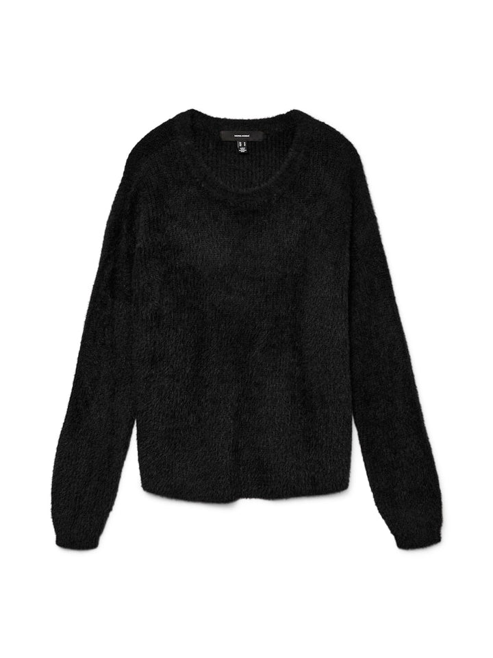 Vmpuff Ls O-neck Pullover Boo - Zwart