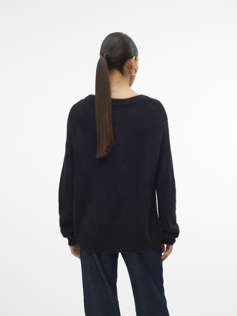 Vmpuff Ls O-neck Pullover Boo - Zwart