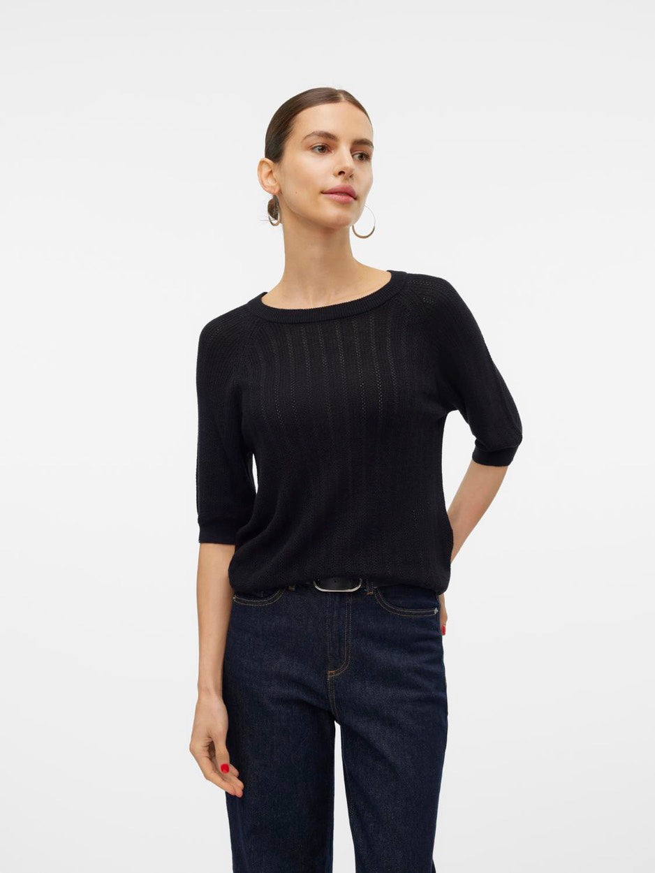 Vmnewlexsun Stitch 2/4 O Neck - Zwart