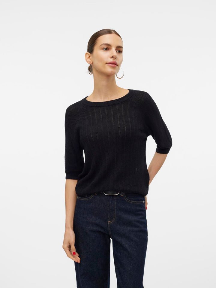 Vmnewlexsun Stitch 2/4 O Neck - Zwart