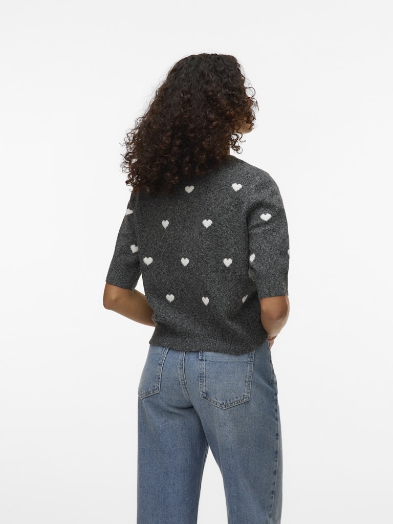 Vmdoffy Intarsia 2/4 O-nk Pullov Ga Noos - Grijs Dessin