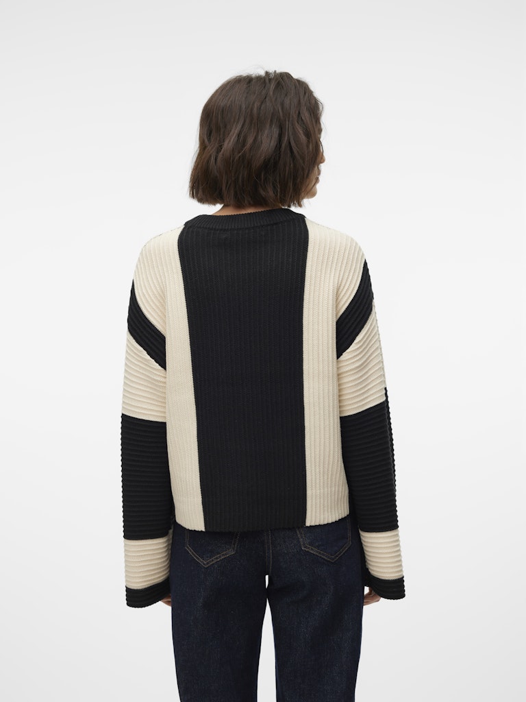 Vmgigi Ls O-neck Pullover Lcs Rep - Zwart Dessin