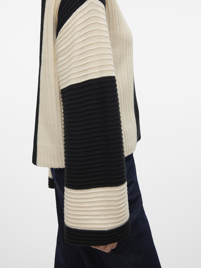 Vmgigi Ls O-neck Pullover Lcs Rep - Zwart Dessin