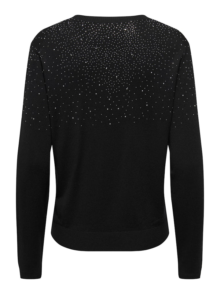 Onlanabella Ls Bling O-neck Knt - Zwart Dessin