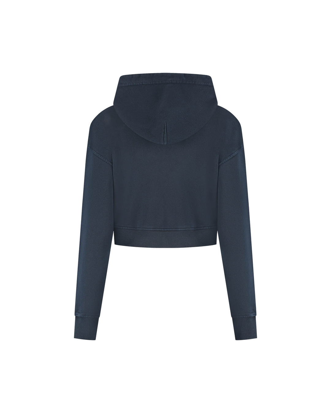 Cropped Zip Hoodie - Navy