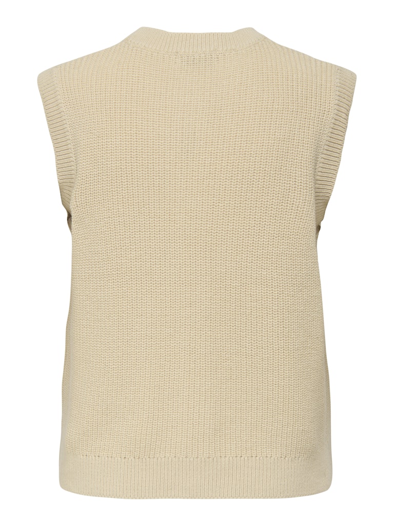 Jdystella S/l O-neck Vest Knt - Wit Dessin
