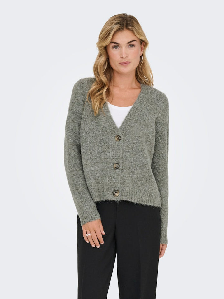 Onlzoey L/s Regular Cardigan Knt Noos - Groen Melee