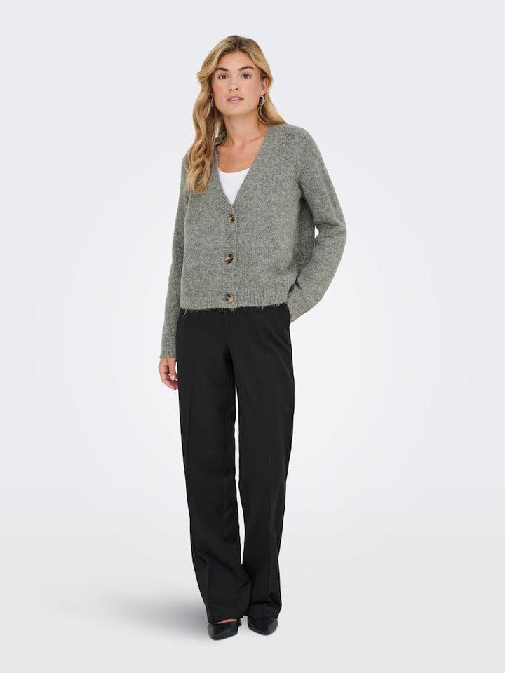 Onlzoey L/s Regular Cardigan Knt Noos - Groen Melee