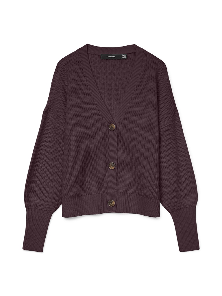 Vmlea Ls V-neck Cuff Cardigan Noos - Bordeaux