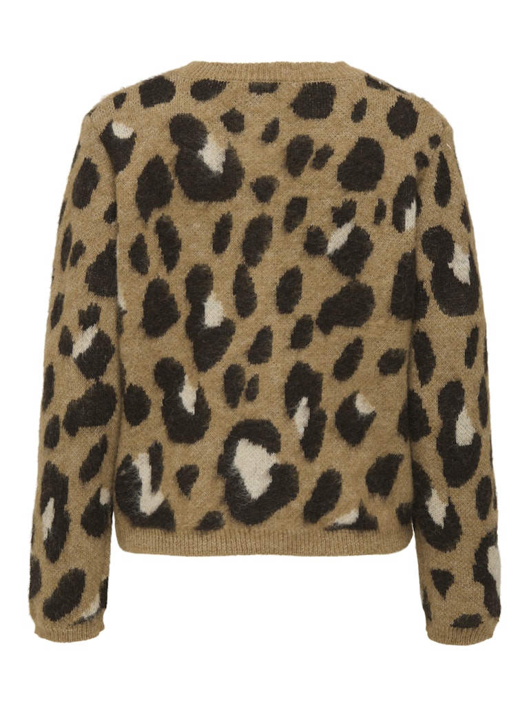 Jdykayla Life L/s Jacq O-neck Cardi Knt - Bruin Dessin