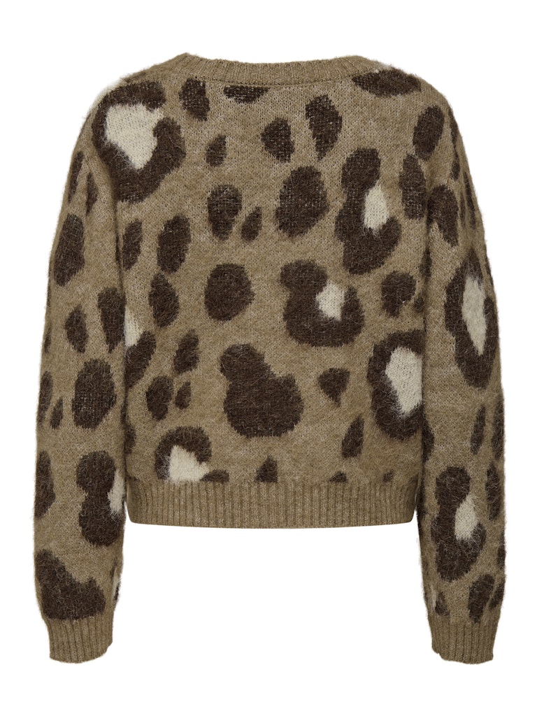 Onledelie Life Ls Jq Cardi V-neck Knt - Bruin Dessin