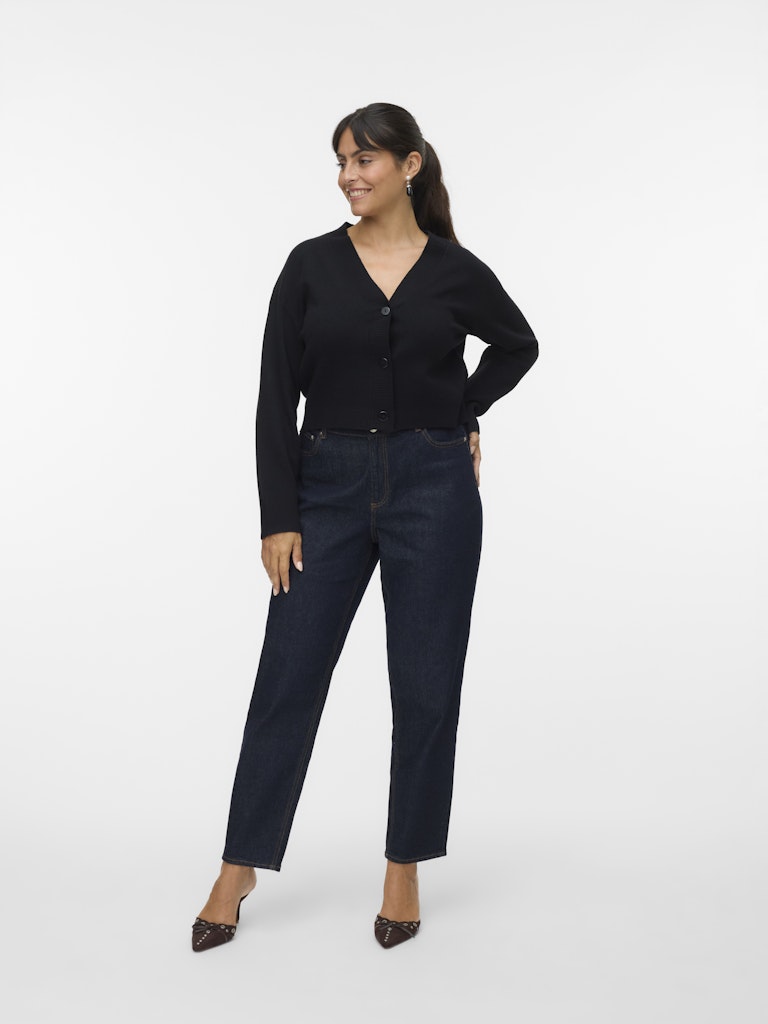 Vmgold Art Ls V-neck Cardigan - Zwart