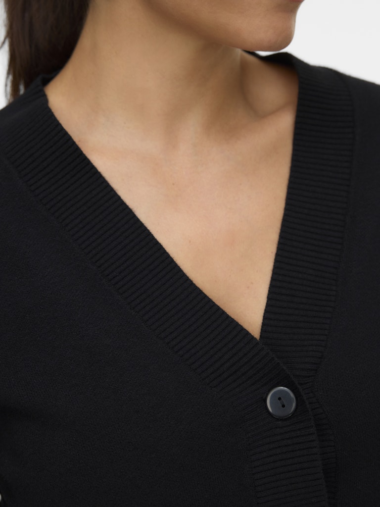 Vmgold Art Ls V-neck Cardigan - Zwart