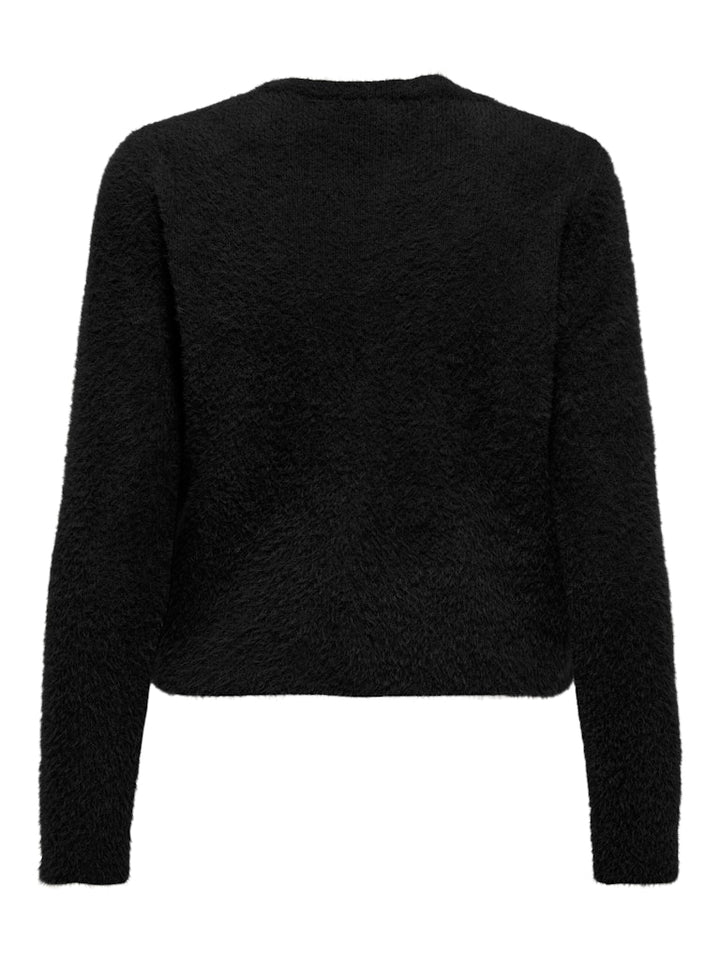 Onlpetra Ls Pearl O-neck Cardi Cc Knt - Zwart