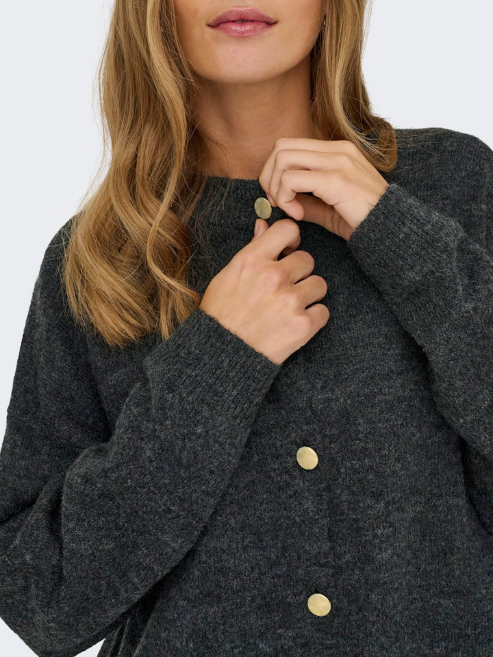 Jdydebbie L/s O-neck Cardigan Knt - Grijs Melee