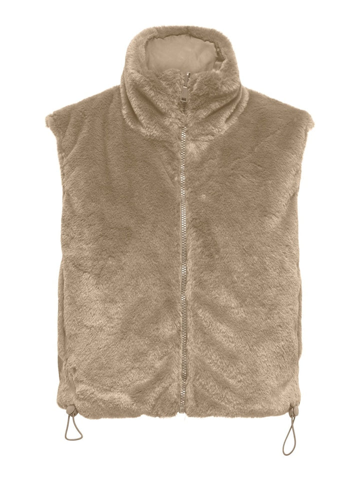 Onldana Life Faux Fur Waistcoat Cc Otw - Zand