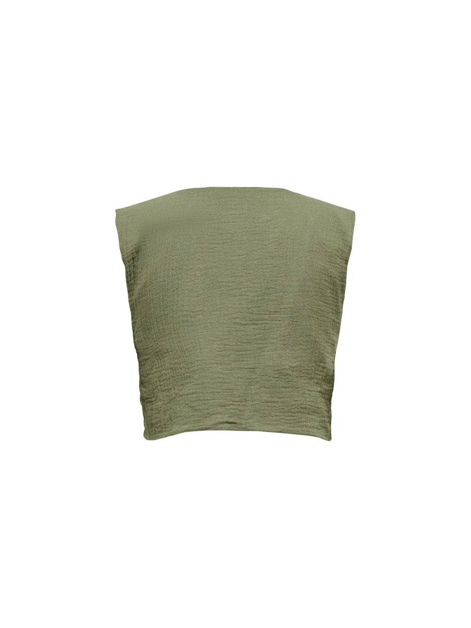 Onlthyra Sl Emb Vest Wvn - Groen Dessin