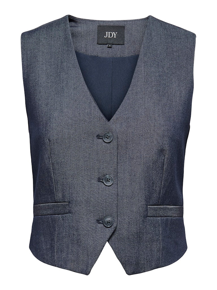 Jdyanthony S/l Waistcoat Tlr - Blauw Dessin