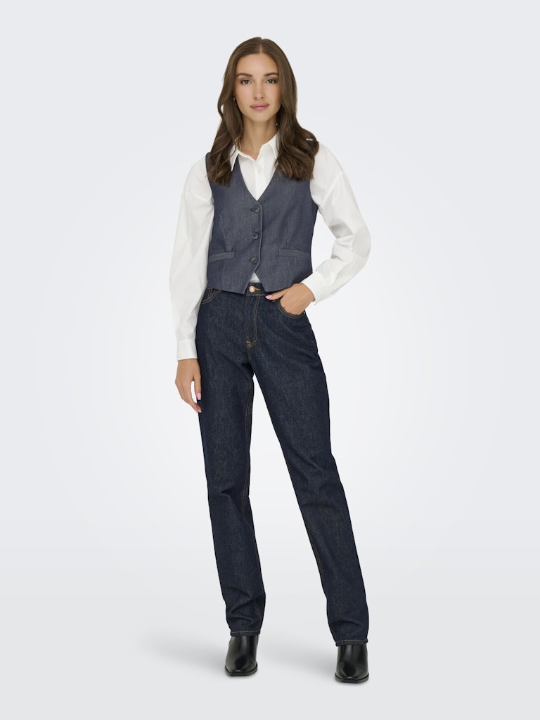 Jdyanthony S/l Waistcoat Tlr - Blauw Dessin