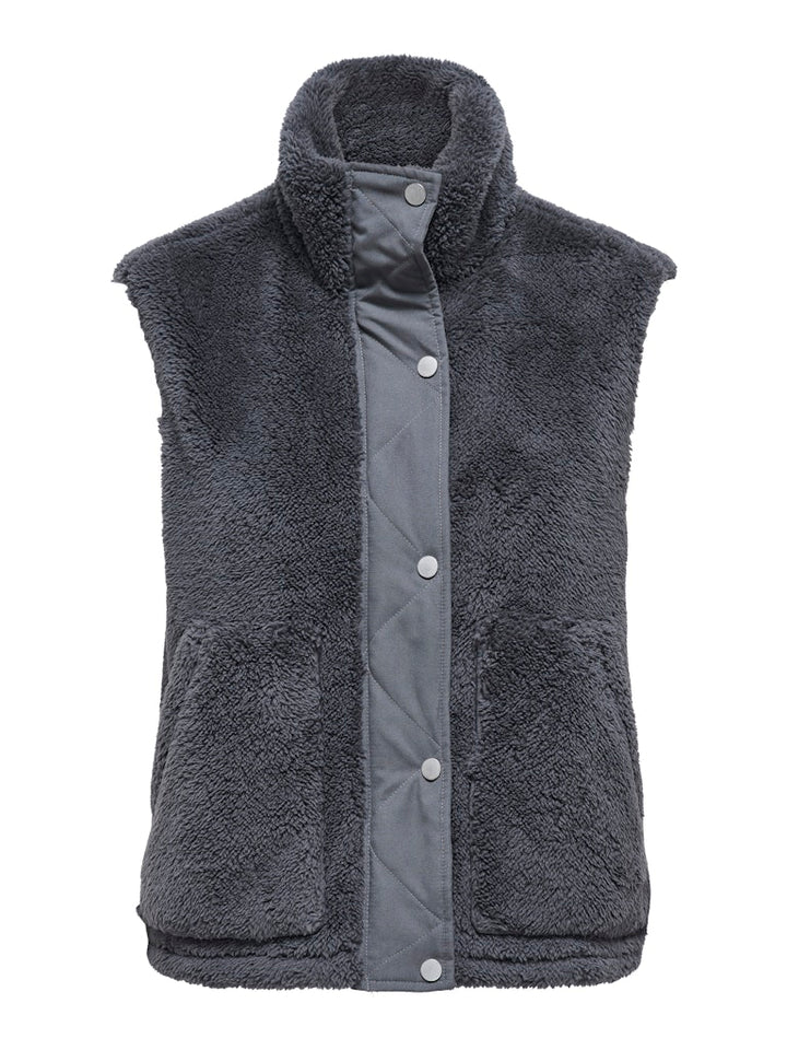 Onlbari Life Teddy Waistcoat Bf Otw - Antraciet