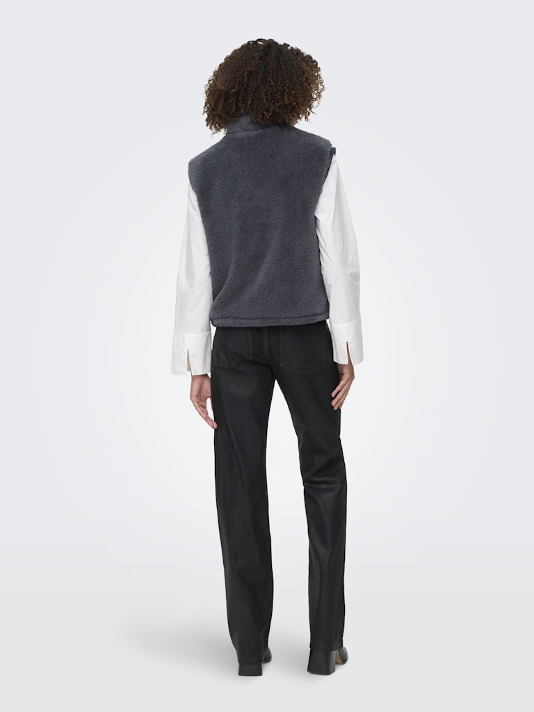 Onlbari Life Teddy Waistcoat Bf Otw - Antraciet