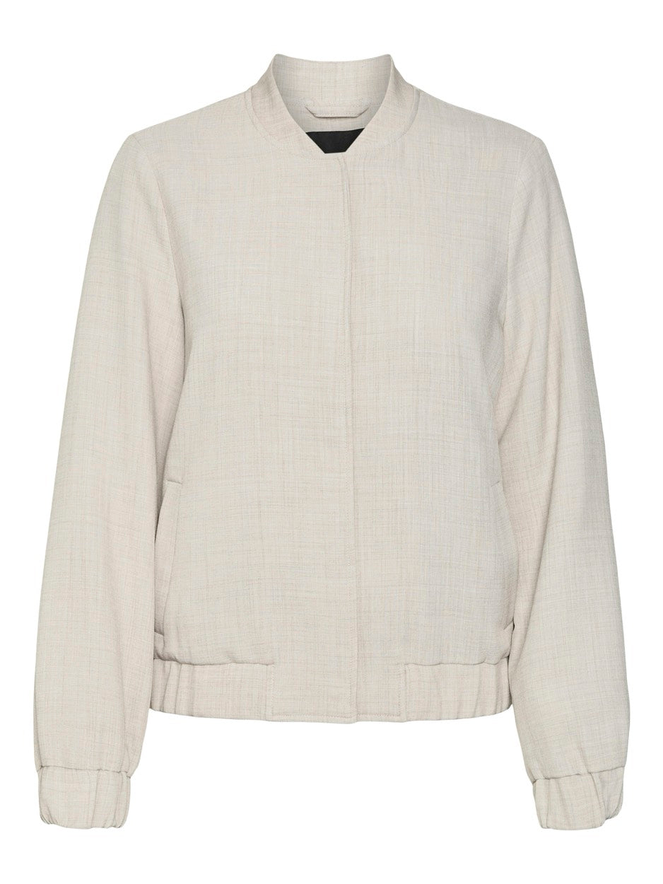 Vmcassidy Ls Bomber Jacket Boo - Beige