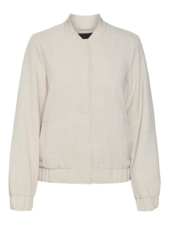 Vmcassidy Ls Bomber Jacket Boo - Beige