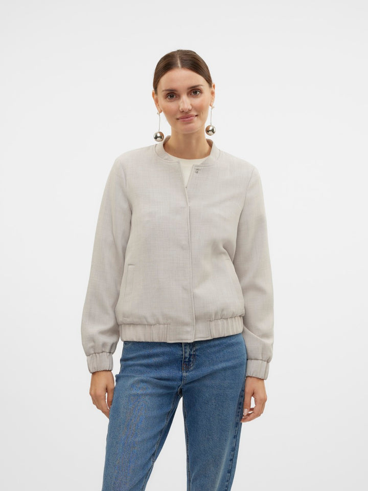 Vmcassidy Ls Bomber Jacket Boo - Beige