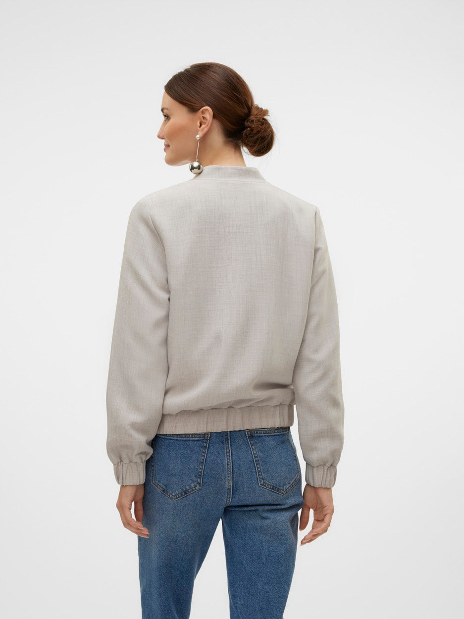 Vmcassidy Ls Bomber Jacket Boo - Beige
