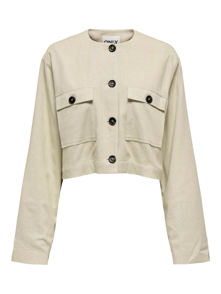 Onlpampa L/s Linen Bl Jacket Pnt - Beige