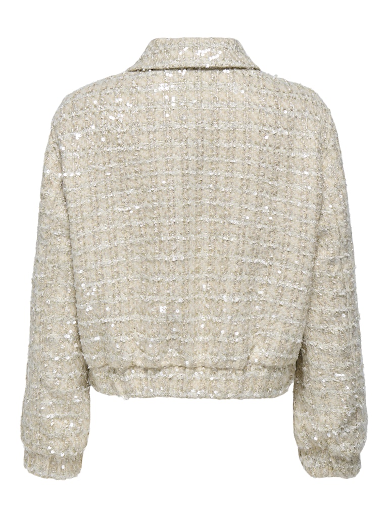 Onlsigne Sequin Boucle Jacket Otw - Ecru Dessin