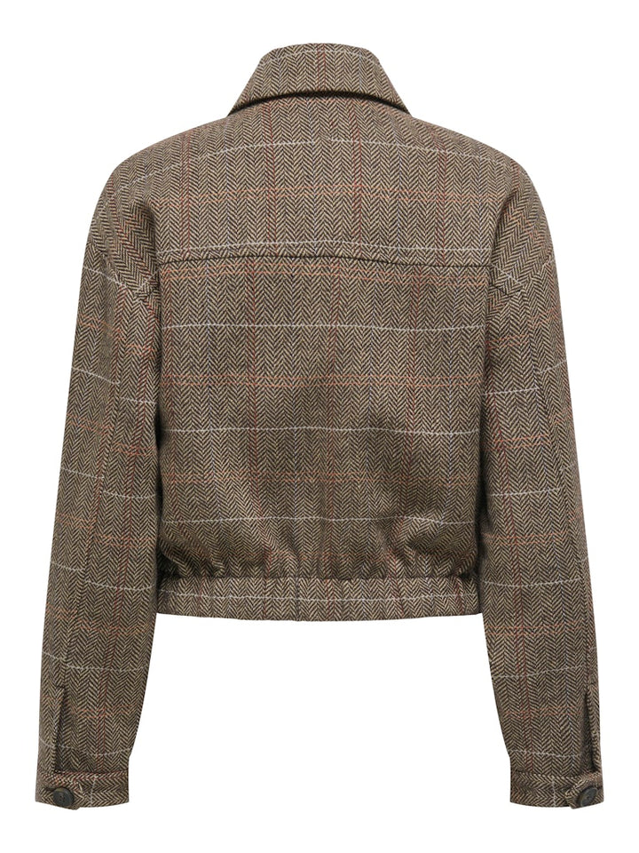 Onlricca Life Check Jacket Otw - Bruin Dessin