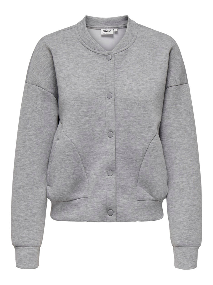 Onlnaomi L/s Bomber Box Swt - Lichtgrijs