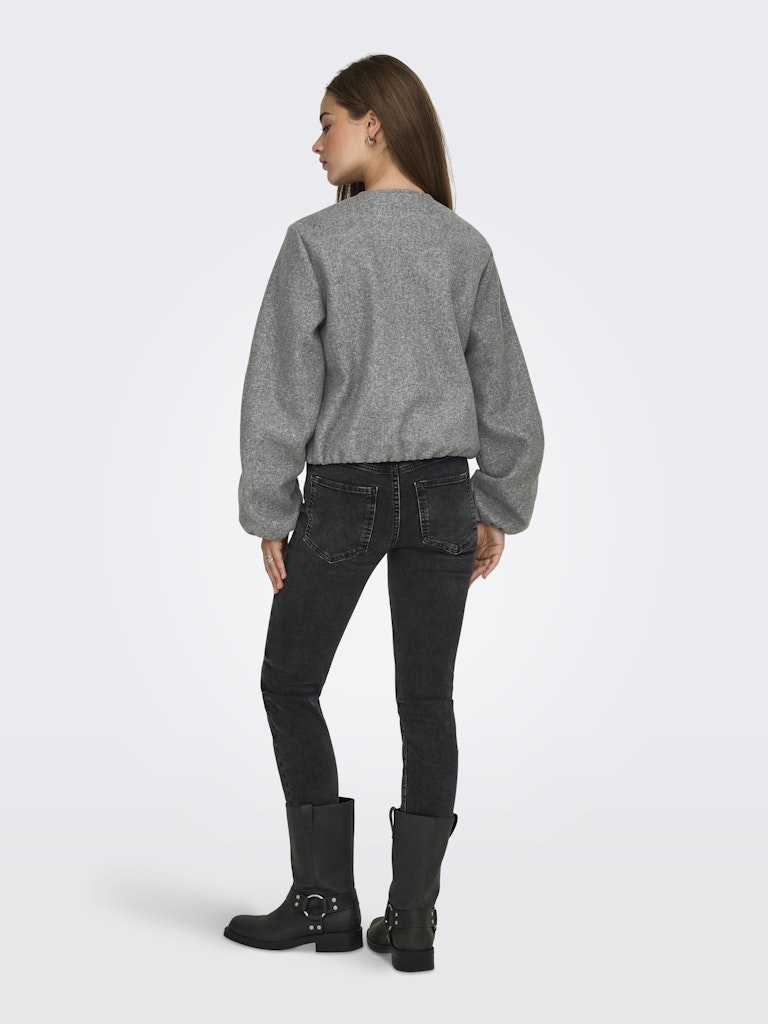 Jdyofir Balloon Short Jacket Otw Yfm - Grijs Melee