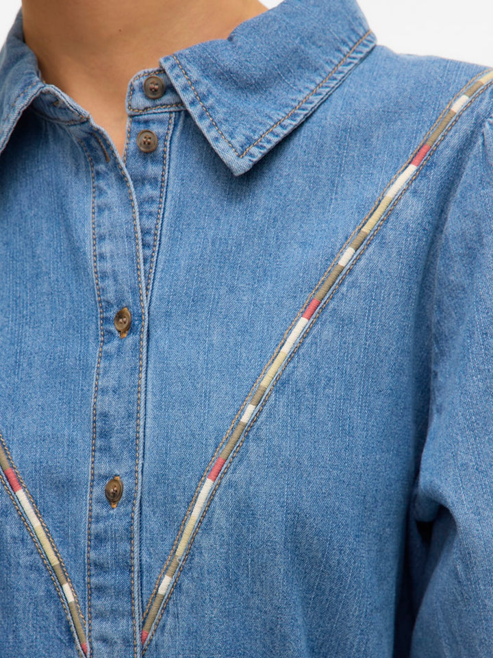 Vmtolla Ls Shirt Yo371 - Blue Denim