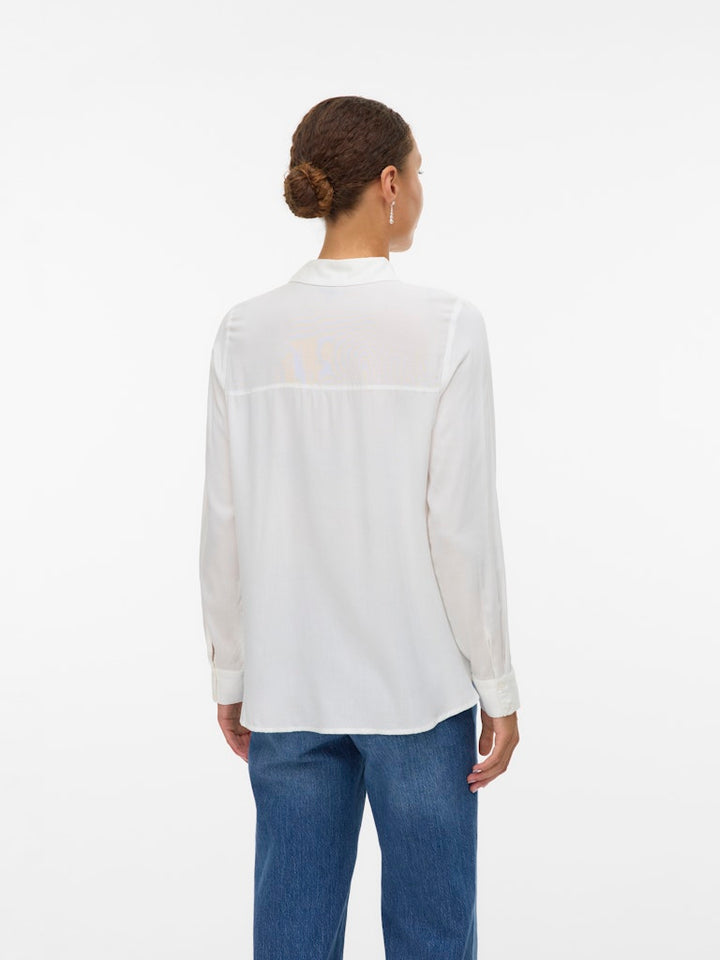 Vmbumpy L/s Basic Shirt Wvn Ga Noos - Off-white