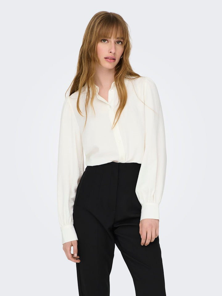Jdydivya Life L/s Puff Shirt Wvn Dia - Off-white