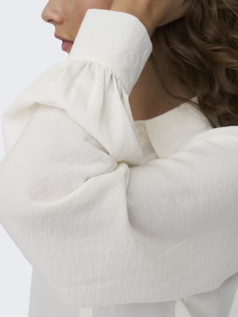 Jdydivya Life L/s Puff Shirt Wvn Dia - Off-white