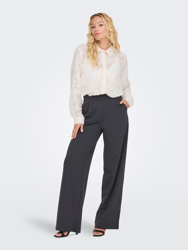 Jdymaia L/s Shirt Wvn - Ecru