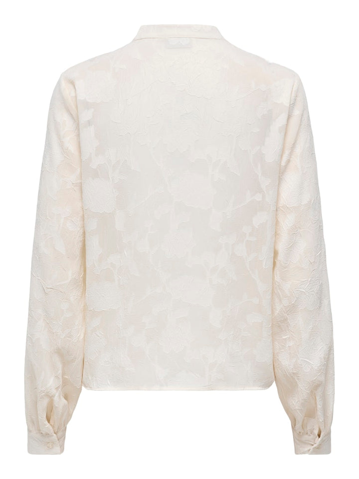 Jdygrace L/s V-neck Shirt Wvn - Ecru